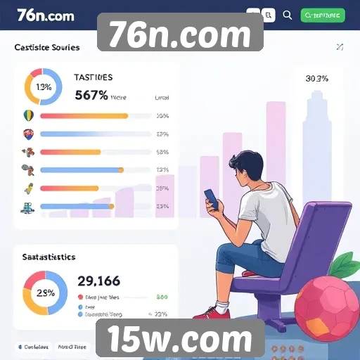 Estatísticas de usuários e engajamento em 76n.com